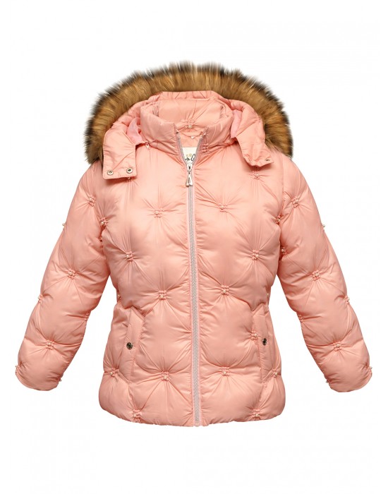 Girls Jacket Quilted Bubblegum